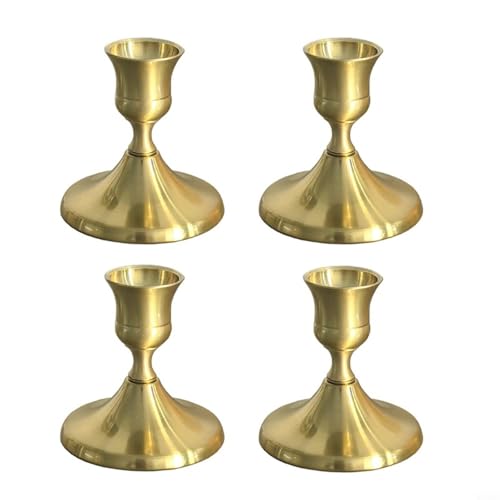 CashMuch Kerzenhalter, Kerzenhalter, Vintage-Tischdekoration, Halloween-Dekoration, für Hochzeit, Weihnachten, Kamin, Kaminsims, 4 Stück, Kupfer (4)) von CashMuch