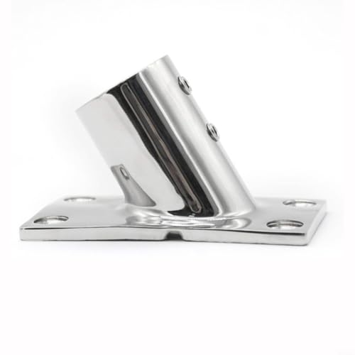 CashMuch Markisen-Handlauf unten, Marine-Rohrstutzen, 60 Grad quadratische Basis, Edelstahl 316 für Yachten, Fiberglas aufblasbare Schiffe (22 mm) von CashMuch