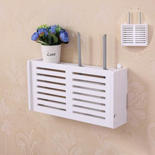 CashMuch Netzwerkgerät-Aufbewahrungsbox, Wandhalterung, Kabelmanagementbox, Router, schwimmendes Regal, Organizer für TV-Box, WLAN-Router (1#) von CashMuch