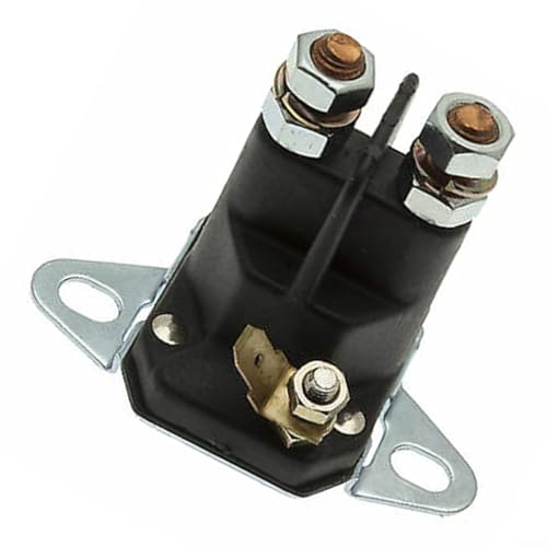 CashMuch Rasenmäher Messing Spule Motor Starter Magnetspule Ersatzteil für Aufsitztraktor mit 1/4 Zoll Stangen 3 Terminal Connector von CashMuch