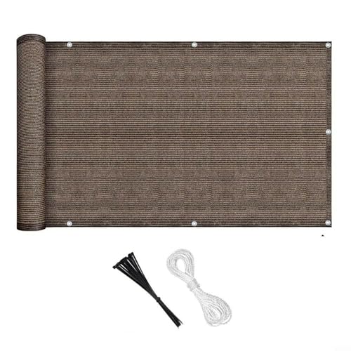 CashMuch Sichtschutz für den Außenbereich, für Balkon, Terrasse, Deck, Zaun, Abdeckung, Schattennetz, 0,9 x 5 m, mehrere Farben (Kaffeefarben) von CashMuch