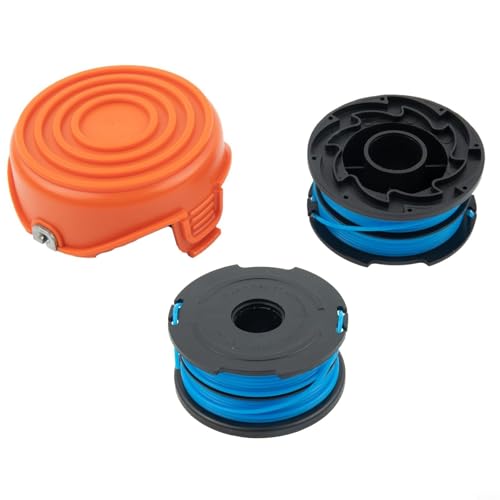 CashMuch Spulenabdeckung und Schnur-Set – für Black & Decker Ersatz, für Rasentrimmer GL315 GL350 GL650 GL651SB GL652 Serie (1 x Kappe + 2 x Spule) von CashMuch