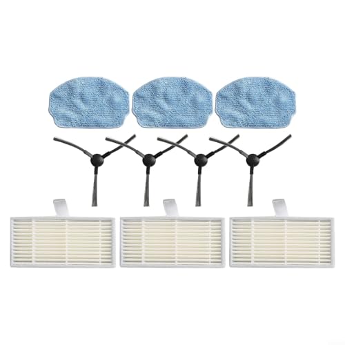 CashMuch Staubsauger-Zubehör-Set mit Seitenbürsten, Filter-Mopptüchern für WIFIVCB01 für tiefe Teppich- und Bodenreinigung von CashMuch