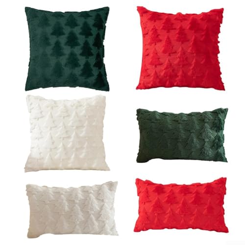 Dekorativer Überwurf für Weihnachtsbäume im Wohnzimmer, Schlafzimmer und mehr (rot 30 x 50 cm) von CashMuch
