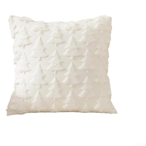 Dekorativer Überwurf für Weihnachtsbäume im Wohnzimmer, Schlafzimmer und mehr (weiß 45 x 45 cm) von CashMuch