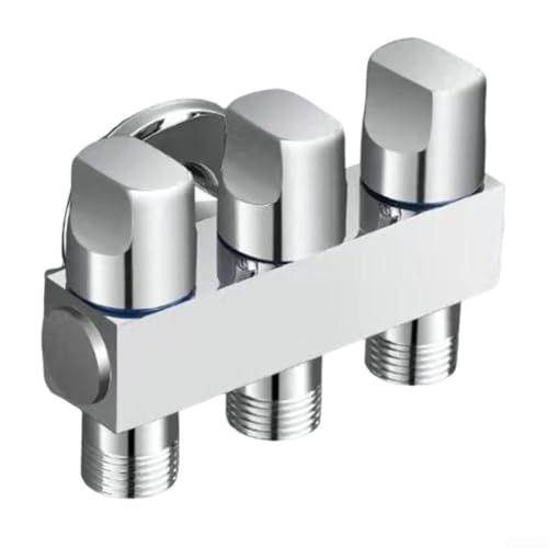 Dieses platzsparende Dreiwege-Winkelventil ermöglicht es Ihnen, die Sanitärkonfiguration Ihres Hauses mühelos zu optimieren (Silber) von CashMuch