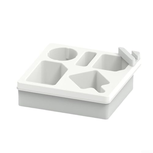 Drehbarer Couch-Becherhalter mit abnehmbarem Boden für Getränke, Snacks und Fernbedienungen, wasserdichtes Silikonmaterial, geeignet für Sofa, Büro und Außenbereich (weiß) von CashMuch