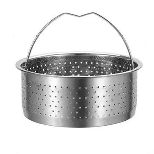 Effizienter Edelstahl-Dampfgarer-Einsatz mit Silikongriff für schnelles Kochen von Gemüse und Knödel (16,5 cm) von CashMuch