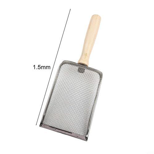 Effizientes Gartenschaufel und Sieb mit Holzgriff zum Sieben von Erde (5,0 mm) von CashMuch