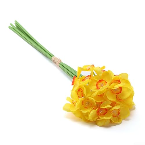 Elegante künstliche Narzissen, perfekt für Hochzeitssträuße und Partys (orange) von CashMuch