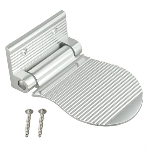 Faltbare Fußstütze aus Aluminium mit rutschfester Oberfläche verhindert Rutschen, rostfrei und leicht, geeignet für Badezimmer und praktische zusammenklappbare Aufbewahrung (Silber) von CashMuch