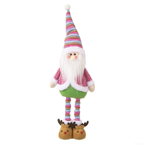 Festliche Weihnachtsmann-Figur mit buntem Hut und interaktivem Element, verleiht Ihrer Weihnachtsdekoration Charme (Weihnachtsmann) von CashMuch