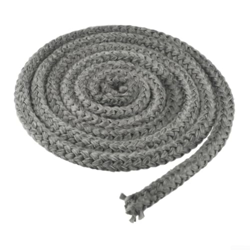 Fiberglas-Seil Dichtungsschnur für Kamin- und Ofentürdichtung zur sicheren Abdichtung und optimale Leistung für Holzheizungen (6 mm x 2 m) von CashMuch