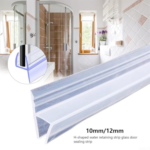 Flexibler Dichtungsstreifen aus Silikongummi für Duschtüren, 2 m, wasserdicht, 10 mm, 12 mm Passform (12 mm) von CashMuch