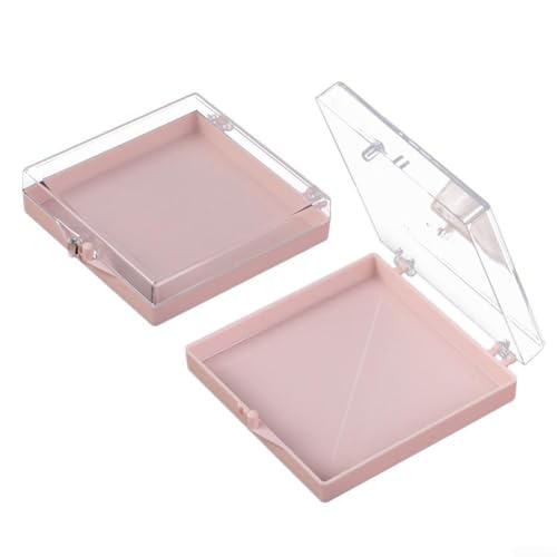 Funktionelle handgefertigte Aufbewahrungsbox aus transparentem Acryl, perfekt für die Organisation von Nagelzubehör und kleinen Accessoires (Rosa) von CashMuch