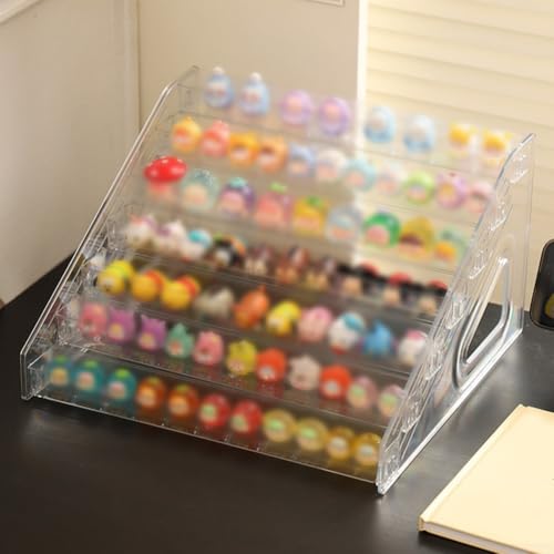 Große Kapazität, mehrschichtiger, transparenter Leiter-Aufbewahrungsständer für Kosmetik, Ornamente und Sammlerstücke, Acryl-Displaybox, geeignet für Heimdekoration und Organisation (3 Ebenen) von CashMuch