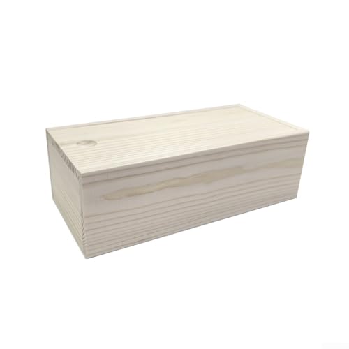 Kreative Aufbewahrungsbox aus Holz mit Schiebedeckel für Hochzeit und Veranstaltung (20 x 10 x 6,5 cm) von CashMuch