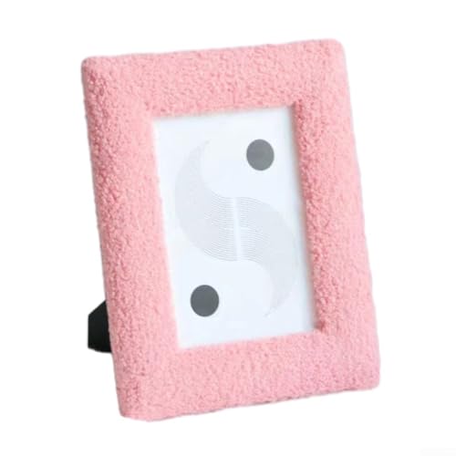 Kreativer quadratischer Bilderrahmen aus Plüschmaterial für einen anspruchsvollen Look (Rosa) von CashMuch