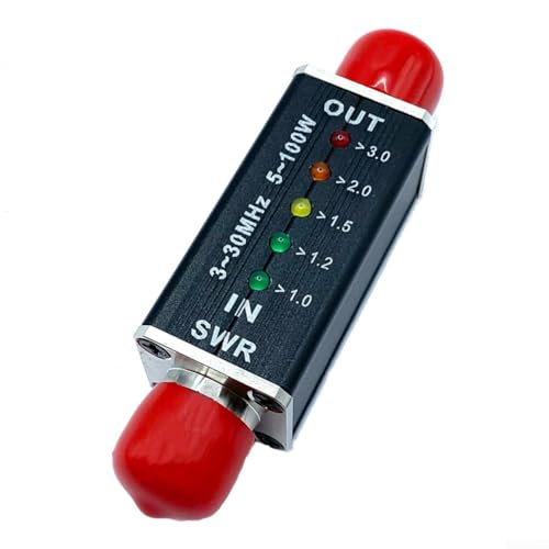 Kurzwellenradio SWR Meter 3 30MHz, 5 LED Signalstärkeanzeige für Amateurfunkeinsatz von CashMuch