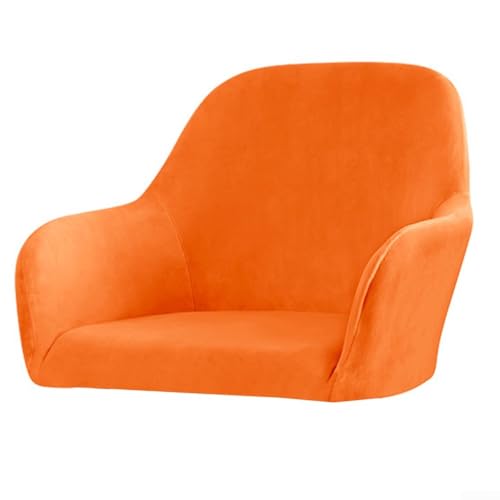 Luxuriöser Stuhlbezug aus Samt, dehnbar, für Hochsessel, maschinenwaschbar und pflegeleicht (orange) von CashMuch