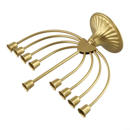 Metall-Kerzenhalter Menora mit 9 Zweigen, abnehmbares Design für Chanukka-Dekorationen und Candlelight-Versammlungen (B) von CashMuch