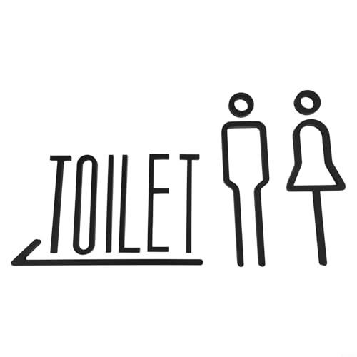 Modernes Toilettenschild, robustes Acryl, für den täglichen Gebrauch und minimale Wartung (C) von CashMuch