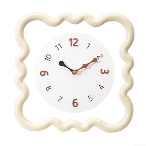Multifunktionaler cremefarbener Stil Wandbehang Kunst mit eingebauter Uhr und Wandlampe, für Wohnzimmer oder Esszimmer, um die dekorative Attraktivität zu verbessern (B) von CashMuch