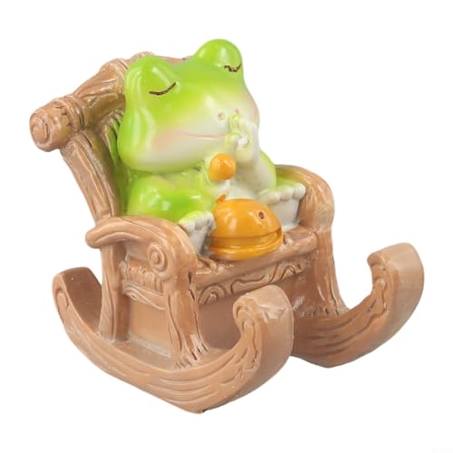 Niedlicher Frosch-Schaukelstuhl-Telefonhalter für den Desktop-Gebrauch, Kunstharz-Telefonständer für Tablets und Smartphones mit sicherer Unterstützung (A) von CashMuch