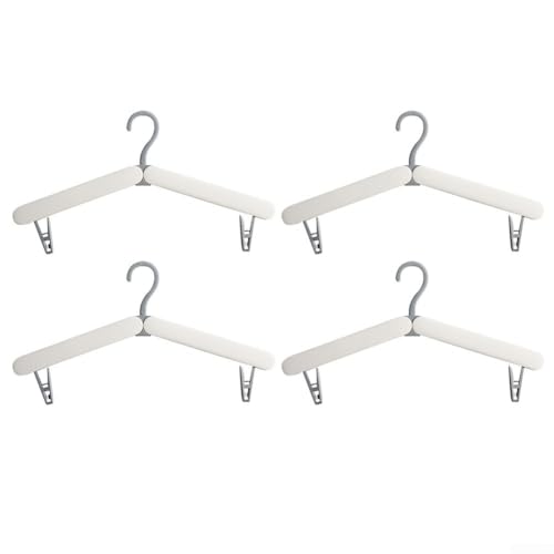 Organisieren Sie Ihren Kleiderschrank einfach mit diesen faltbaren Reise-Kleiderbügeln, 4 Stück, perfekt für Kleidung und Socken (weiß) von CashMuch