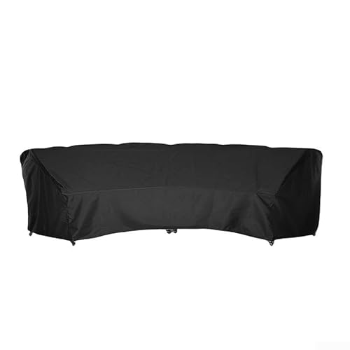 Outdoor Curved Sofa Dust Cover 210D for 228 116 86cm, 305 99 91cm, 483 99 92cm Sofas to Shield Against Elements (483x99x92cm) von CashMuch