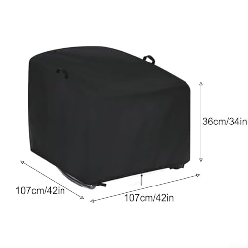 Outdoor Patio Egg Schaukelstuhl-Abdeckung aus 210D Oxford-Gewebe mit wasserdichtem Design und elastischem Saum, um bei windigen Bedingungen an Ort und Stelle zu bleiben (106,7 x 106,7 x 86,4 cm) von CashMuch
