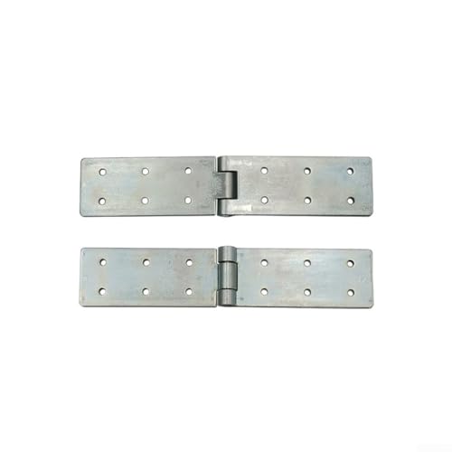 Packung mit 2 doppelschichtigen Klappscharnieren mit verdicktem Eisen-Design, gestanzte Teile, geeignet für Heimschränke, Kisten und ähnliche Möbelanwendungen (Silber) von CashMuch