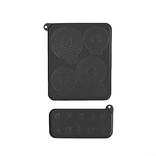 Passgenaue Silikon-Ablaufmatte für NC700 NC701 schützt Oberflächen und erleichtert die Zubereitung von Eiscreme (2 Stück, schwarz) von CashMuch