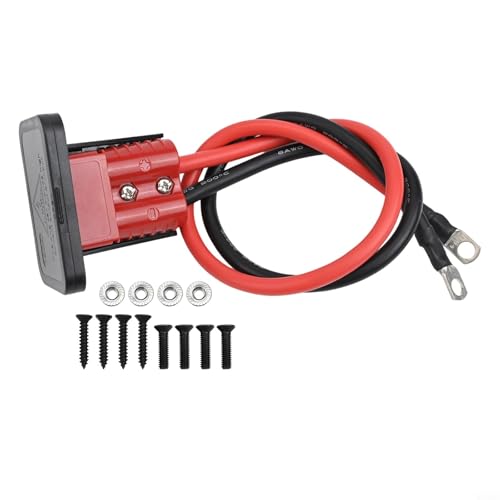 Quick Connect Disconnect für Anderson Batterie-Anschlusskabel (120 A) mit Halterung für Gabelstapler (rot) von CashMuch