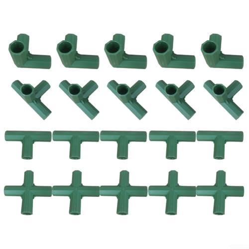 Robuste 11 mm Gartenverbinder für Gewächshäuser, 20 PP-Kunststoffbeschläge zur Unterstützung (Mix) von CashMuch