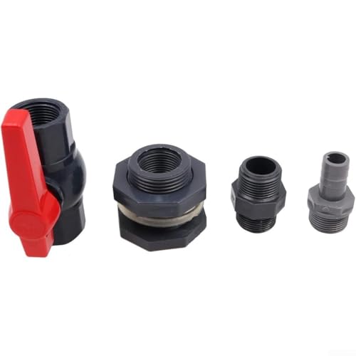 Robustes Regentank-Wasserhahn-Set mit PVC-Schottverschraubung und Kugelhahn für zuverlässigen Wasserfluss von CashMuch