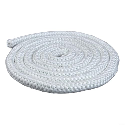 Runde Fiberglas-Dichtschnur mit Kleber für Ofen und Kamin, entworfen für Holzöfen, Pelletöfen, Kessel und Industrieöfen, erhältlich in Durchmessern 8 bis 16 mm (2,5 m x 16 mm) von CashMuch