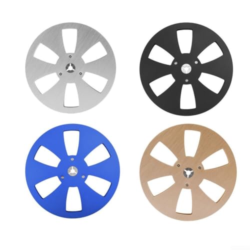 Schlankes Aluminium-Design, leere 17,8 cm offene Rollen für Ihre Tonaufnahmen (Silber) von CashMuch