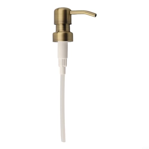 Set mit 2 Metall-Pumpen im Retro-Stil, für Seifen- und Lotionspender in Ihrem Badezimmer (Gold) von CashMuch
