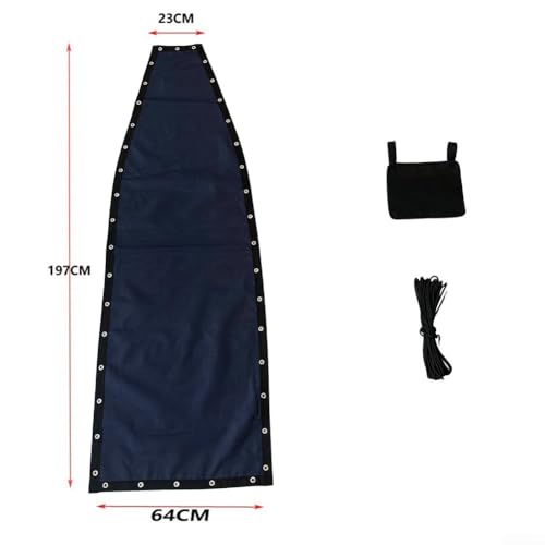 Sitztuch-Ersatz für Hängeschaukel für Textilene-Stoff, 64 x 197 x 23 cm, inklusive Seil und seitlicher Aufbewahrungstasche, geeignet für verschiedene Stuhltypen (1 Stück mit Taschen) von CashMuch