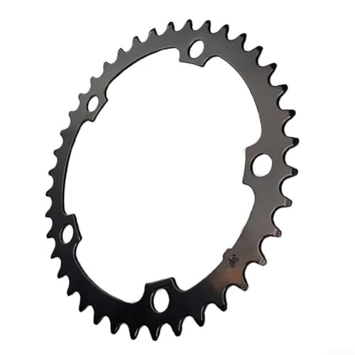 Stahlmaterial Kettenblatt 39T/50T 130BCD für Rennrad und Faltrad Kurbel (50T) von CashMuch