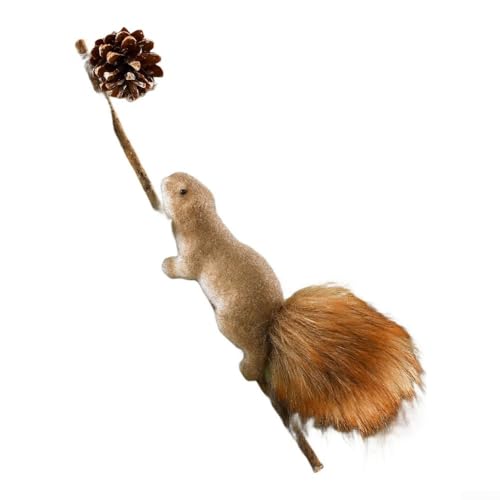 Tier-Eichhörnchen-Figur Ornamente für Weihnachtsbäume mit eingebauten Haken für Ferienhaus und Büro Dekoration (mittel) von CashMuch