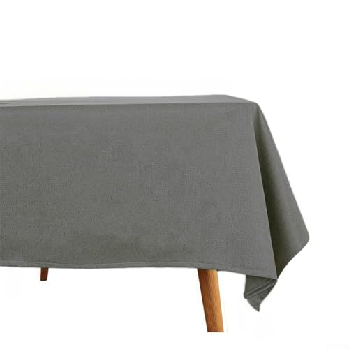 Tischdecke aus Polyester, für Essen und Veranstaltungen, schützt Oberflächen und verbessert die Ästhetik, 135 x 200 cm (Grau) von CashMuch