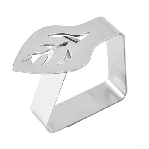 Tischdeckenklammern mit einzigartigem Blatt-Design für verbessertes kulinarisches Erlebnis und Sicherheit (Silber) von CashMuch