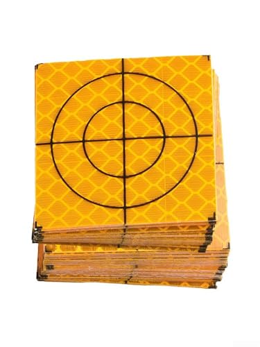 Total Station Reflektor-Set 100 Acryl-Zielscheiben für genaue Messung und Überwachung (50 x 50 mm) von CashMuch