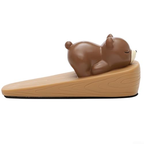 Türstopper aus PVC und Emaille mit niedlichem Cartoon-Tier-Design mit genarbter Oberfläche für Rutschfestigkeit und Plüschboden zum Schutz der Böden vor Kratzern (B) von CashMuch