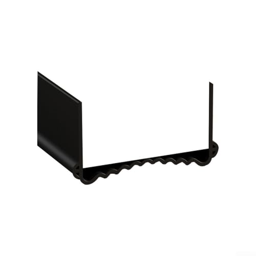 Verstellbare Türbodendichtungsleiste mit Schallschutzeigenschaften, aus PVC, leicht zu schneiden und zu installieren für Türen 5 5 8 cm Breite, verhindert Luftaustritt und Staubeintritt (schwarz) von CashMuch