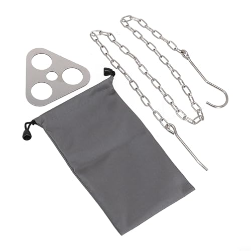 Wander-freundlicher Edelstahl-Hängetopfständer mit Einstellmöglichkeiten für Ihre Kochausflüge (Silber) von CashMuch