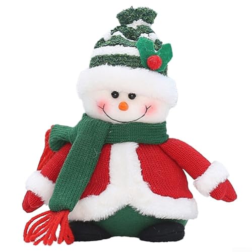 Weihnachtliche Strickpuppen aus Stoff mit Weihnachtsmann, Schneemann, Elch und Pinguin, entworfen zum Aufhängen an Bäumen oder zum Dekorieren von Kränzen (B) von CashMuch