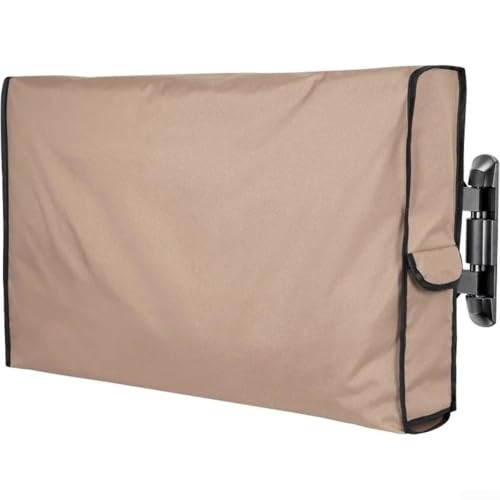 Wetterfeste Outdoor-TV-Abdeckung aus wasserdichtem und staubdichtem 210D-Gewebe mit Fernbedienungstasche und verstärkten Nähten (160 x 12,7 x 93,98 cm) von CashMuch